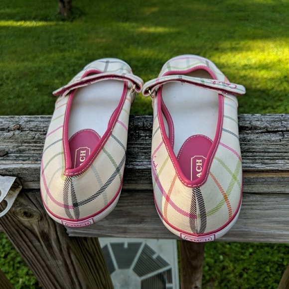 Coach Striped Mary Jane Sneakers, Sz 9.5 - Picture 2 of 2